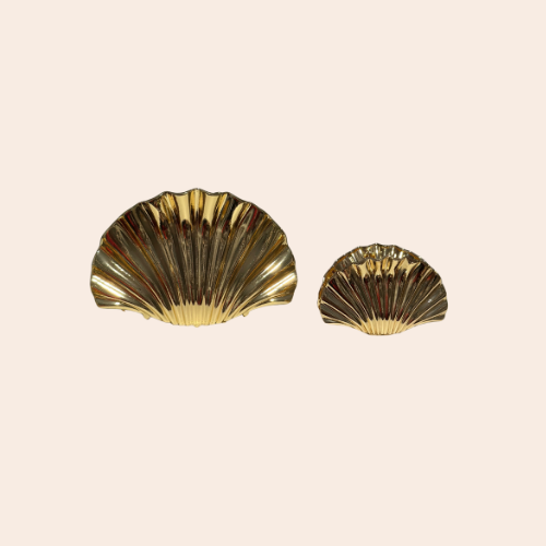 Large Gold seashell claw clip